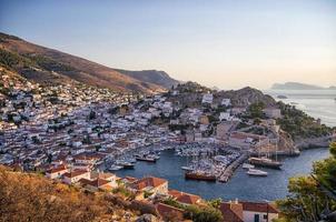 a pitoresca vila de Hydra Island, Grécia foto