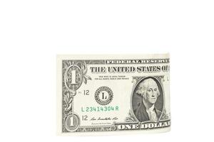dólar isolado em um fundo branco. foto