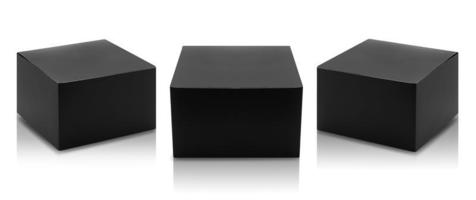 conjunto de embalagem de produto caixa preta