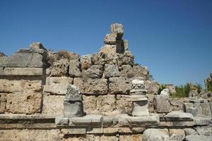 perge cidade antiga em antalya, turkiye foto