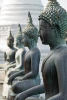 linha de estátuas de Buda foto