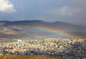 arco-íris sobre o Canadá da Galiléia, Israel foto