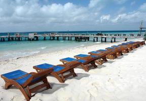 cadeiras de praia isla mujeres méxico foto