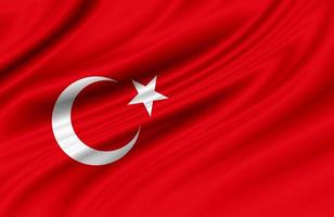 bandeira realista ondulada turca como um símbolo de patriotismo foto