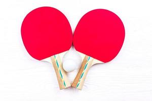 raquetes para tênis de mesa foto