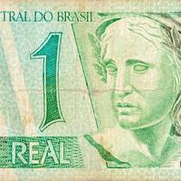 retrato de efígie de repúblicas retratado como busto em dinheiro brasileiro de uma nota real antiga foto