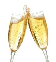 brinde de celebração com champanhe foto
