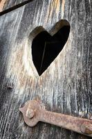 coração de madeira foto