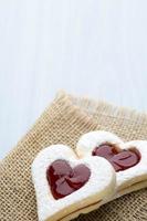 cookies em forma de coração.