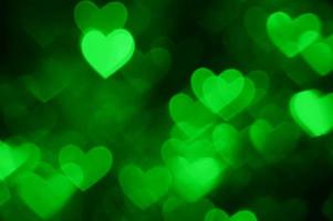 fundo de foto de férias em formato de coração verde