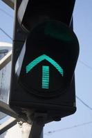 seta verde semáforo foto
