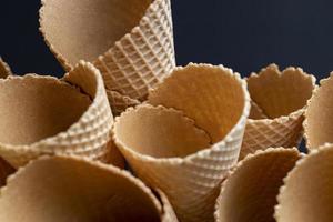 cones de waffle para sorvete foto