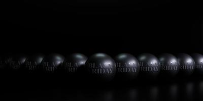 Fundo de venda de sexta-feira negra de renderização 3D. banner, pôster, pódio em fundo preto. foto