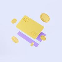 Objetos de moeda de renderização 3D, ícones financeiros simples foto