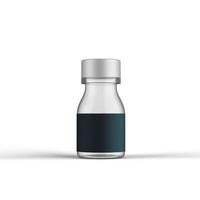 renderização em 3d de garrafa de plástico de vitamina foto
