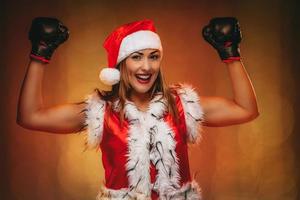 garota de boxe de natal foto