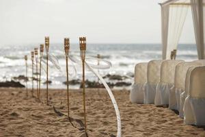 cerimônia de casamento na praia foto
