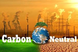 conceito de redução neutra em carbono para evitar o aquecimento global foto