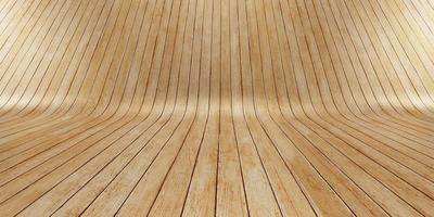 cena de piso de madeira curvado fundo textura de madeira velha textura velha ilustração 3d foto
