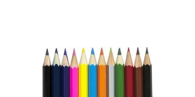 grupo de lápis de cor