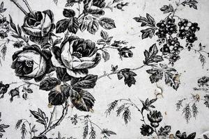 fundo de papel de parede floral preto e branco angustiado vintage foto