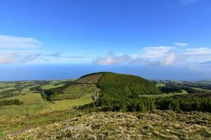 Campos e florestas na paisagem de São Miguel foto