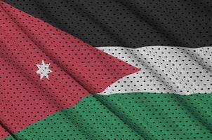 bandeira da jordânia impressa em tecido de malha esportiva de poliéster e nylon foto