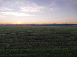 manhã e noite panorama do amanhecer foto