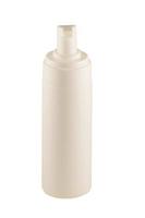 garrafa de sabão de bomba de plástico sem rótulo isolado no fundo branco. recipiente branco de frasco de spray. foto
