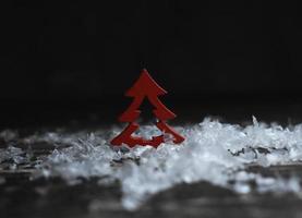 férias natal em fundo de madeira foto