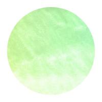 textura de fundo de quadro circular aquarela desenhada à mão verde com manchas foto