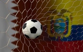 competição da copa de futebol entre o catar nacional e o equador nacional. foto