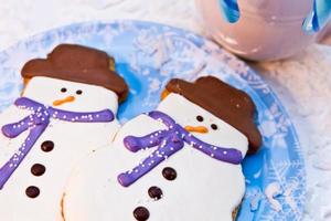 biscoitos de boneco de neve foto