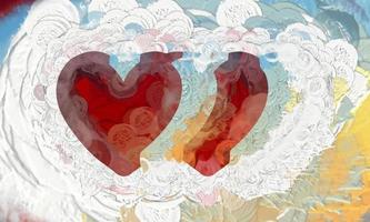 fundo de coração romântico de renderização 3D foto