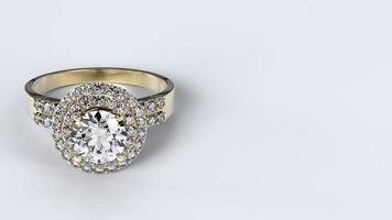 casamento, anel, ouro, prata, diamante, noivado, moda, casamento, pedra, renderização 3d foto