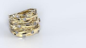 casamento, anel, ouro, prata, diamante, noivado, banda, casal, moda, casamento, pedra, renderização 3d foto