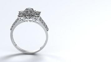 casamento, anel, ouro, prata, diamante, noivado, moda, casamento, pedra, renderização 3d foto