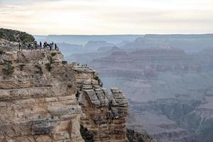 vista panorâmica do parque nacional do grand canyon ao pôr do sol foto