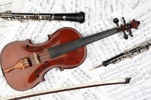 notas de instrumentos musicais clássicos foto