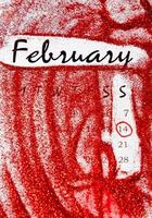 14 de fevereiro no calendário. Dia dos Namorados. calendário diy para 2021. foto