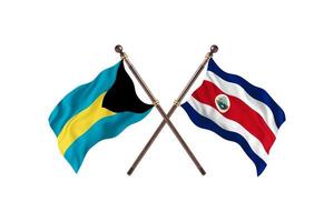 Bahamas versus Costa Rica dois países bandeiras foto