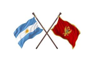 argentina versus montenegro duas bandeiras de país foto