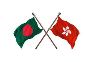 bangladesh contra hong kong duas bandeiras do país foto