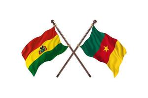 bolívia contra camarões dois países bandeiras foto