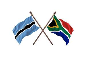 botswana versus áfrica do sul dois países bandeiras foto