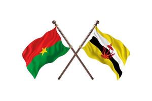 burkina faso contra brunei duas bandeiras do país foto