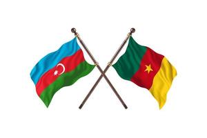 azerbaijão contra camarões dois países bandeiras foto