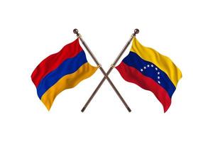 armênia contra venezuela duas bandeiras de país foto