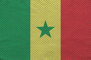 bandeira do senegal impressa em tecido de malha esportiva de poliéster e nylon foto