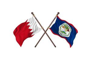 Bahrein contra belize duas bandeiras do país foto